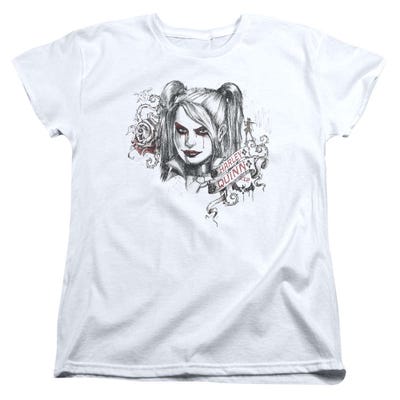 Harley Quinn Sketchy Girl Womens T-Shirt