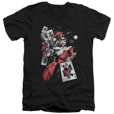 Harley Quinn Smoking Gun Batman V-Neck T-Shirt