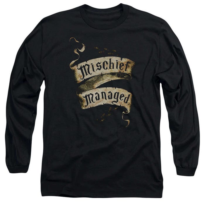Harry Potter Mischief Managed Graphic Long Sleeve Shirt
