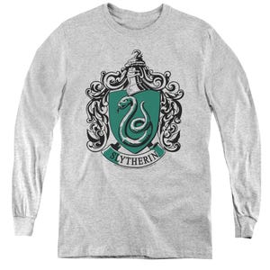 Harry Potter Slytherin Crest Kids Long Sleeve Shirt