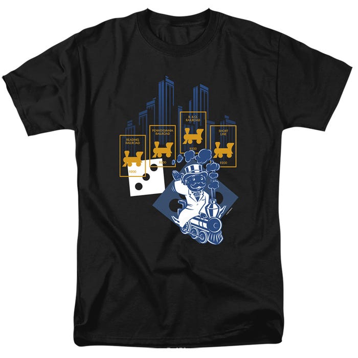 THE TRUE RAILROAD TYCOON NO LOGO MONOPOLY T-Shirt