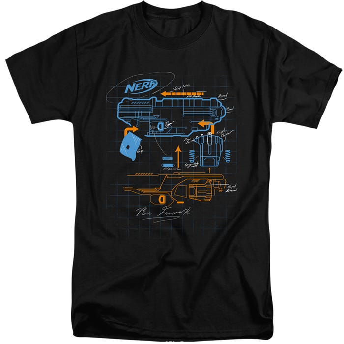 DECONSTRUCTED NERF GUN Tall T-Shirt