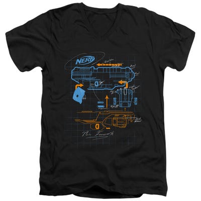 DECONSTRUCTED NERF GUN V-Neck T-Shirt