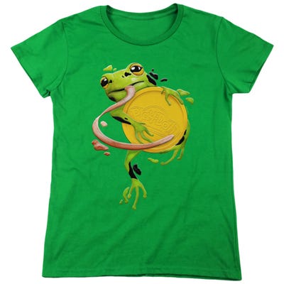 FROG HUGGING PLAY DOH LID Womens T-Shirt