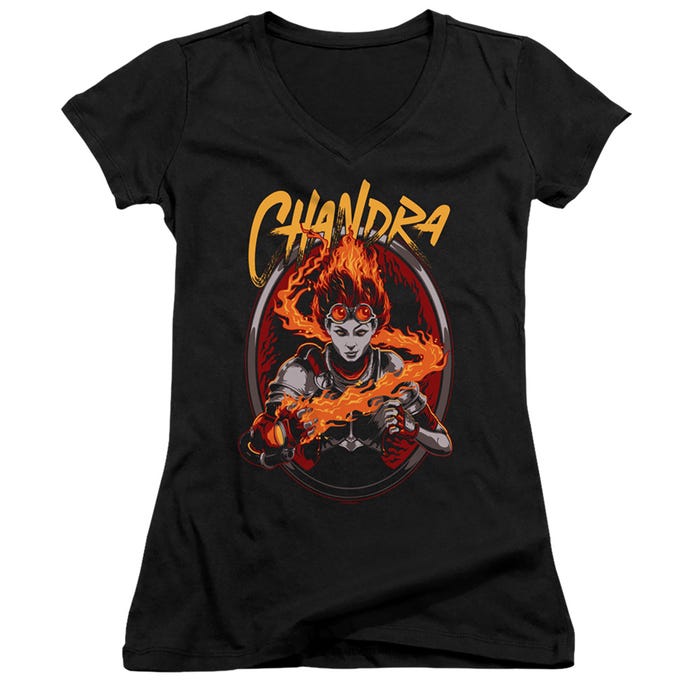 Magic The Gathering Chandra Juniors V-Neck T-Shirt