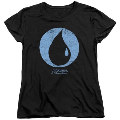 Magic The Gathering Blue Symbol Womens T-Shirt