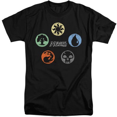 Magic The Gathering 5 Colors Tall T-Shirt