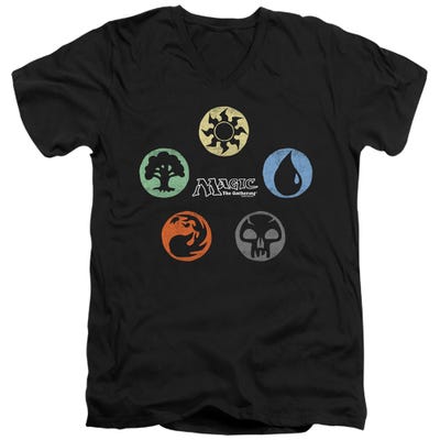 Magic The Gathering 5 Colors V-Neck T-Shirt