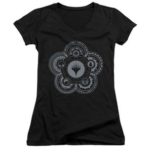 Magic The Gathering Icon Glyph Juniors V-Neck T-Shirt