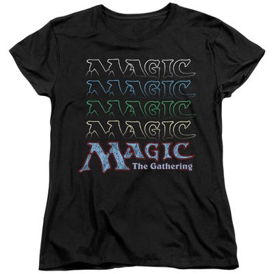 Magic The Gathering Retro Logo Repeat Womens T-Shirt