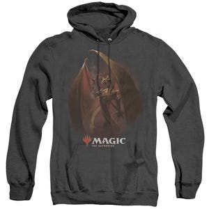 Magic The Gathering Nicol Bolas Adult Heather Hoodie