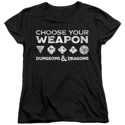 Dungeons & Dragons Choose Your Weapon Womens T-Shirt