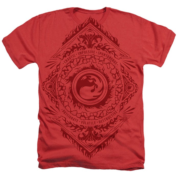 Magic The Gathering Red Mana Heather Premium T-Shirt