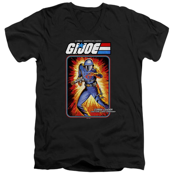 G.I. JOE COBRA COMMANDER CARD V-Neck T-Shirt
