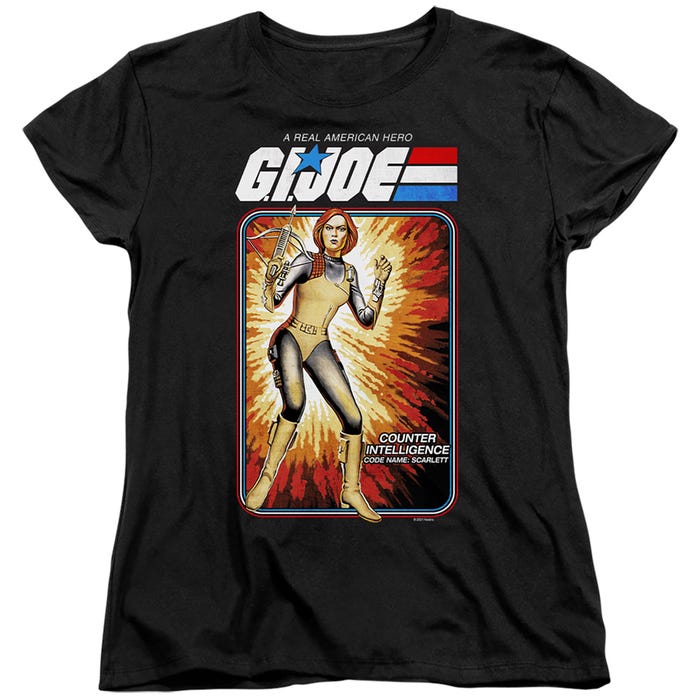 G.I. JOE SCARLETT CARD Womens T-Shirt