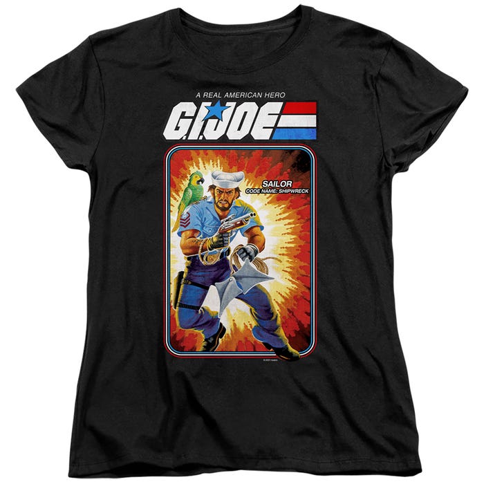 G.I. JOE SHIPWRECK CARD Womens T-Shirt