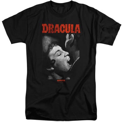 HAMMER HOUSE OF HORROR CHRISTOPHER LEE DRACULA BITE Tall T-Shirt