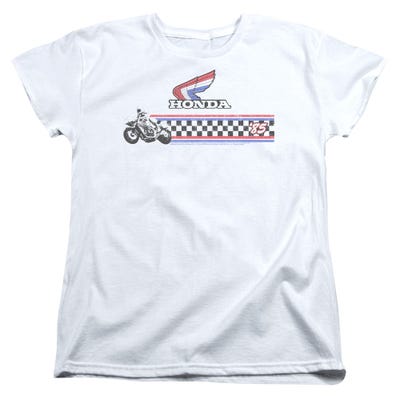 1985 RED WHITE BLUE Honda Motorcycles Womens T-Shirt