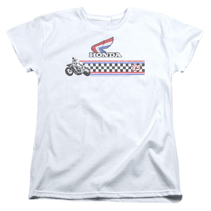 1985 RED WHITE BLUE Honda Motorcycles Womens T-Shirt