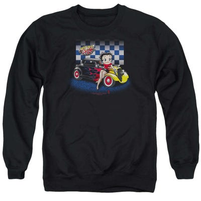 Hot Rod Flames Car Betty Boop Sweatshirt