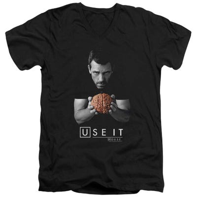 House Use Your Brain V-Neck T-Shirt