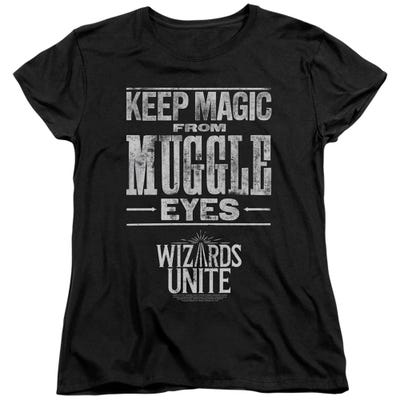 Keep Magic From Muggle Eyes Wizards Unite Harry Potter Womens T-Shirt