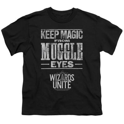 Keep Magic From Muggle Eyes Wizards Unite Harry Potter Kids T-Shirt