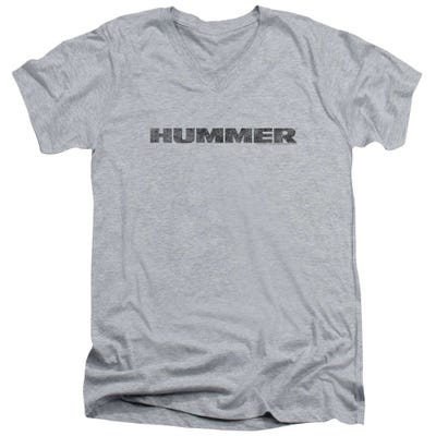 Hummer Distressed Logo V-Neck T-Shirt