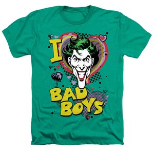 I Heart Bad Boys Joker Heather T-Shirt