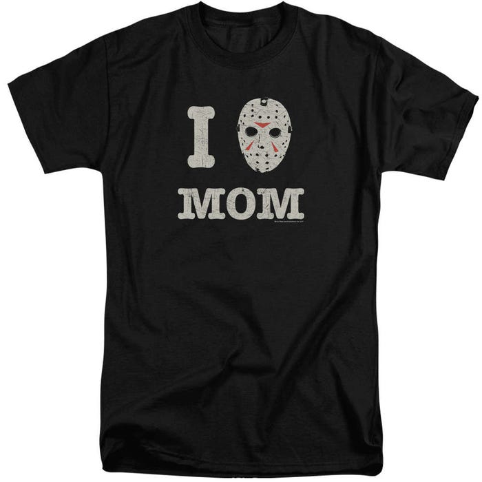 I Heart Mom Jason Vorhees Friday The 13th Mommas Boy Tall T-Shirt