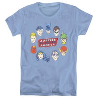 JLA Justice League Head Circle Womens T-Shirt