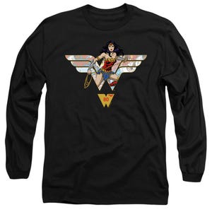 Wonder Woman 80th Collage Logo Long Sleeve Shirt