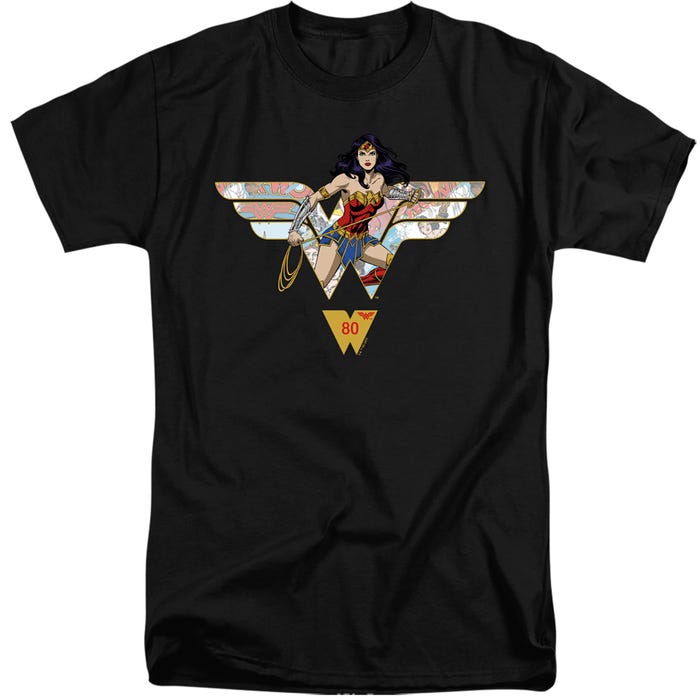 Wonder Woman 80th Collage Logo Tall T-Shirt