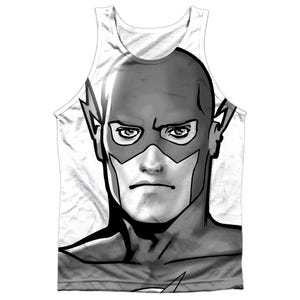 The Flash Black and White Portrait Sublimation Tank Top