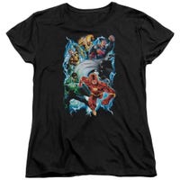 Justice League Electric Team Womens T-Shirt