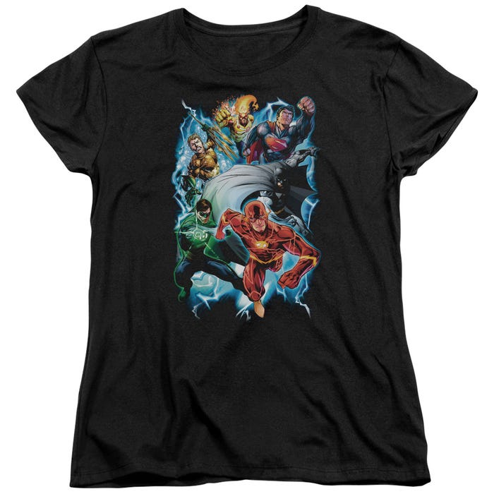 Justice League Electric Team Womens T-Shirt