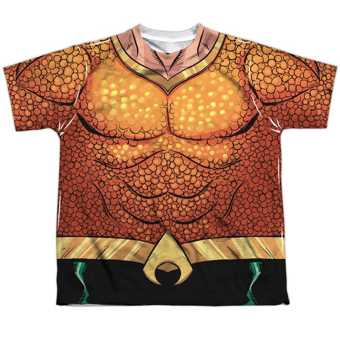 JLA Aquaman Rebirth Uniform Kids Sublimation T-Shirt