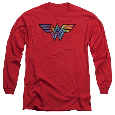 DC Wonder Woman Tie Dye Logo Long Sleeve Shirt