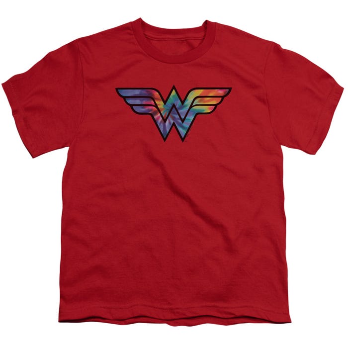 DC Wonder Woman Tie Dye Logo Kids T-Shirt