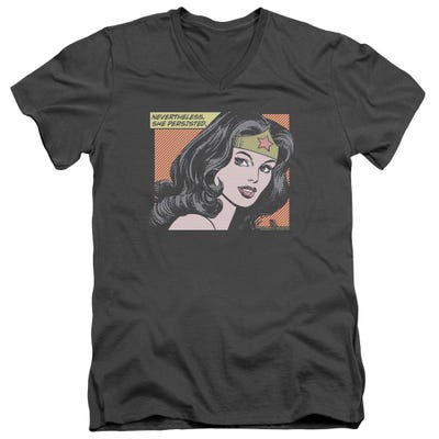 Wonder Woman She Persisted V-Neck T-Shirt