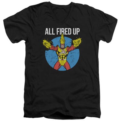 JLA Firestorms Party V-Neck T-Shirt