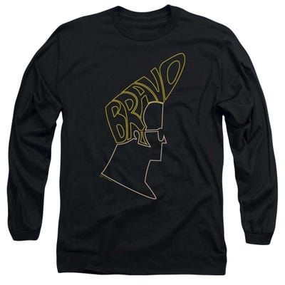 Johnny Bravo Neon Hair Spelled Out Long Sleeve Shirt