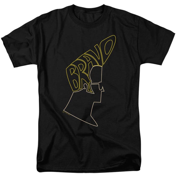 Johnny Bravo Neon Hair Spelled Out T-Shirt