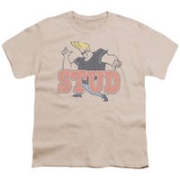 Johnny Bravo Vintage Stud Logo Kids T-Shirt