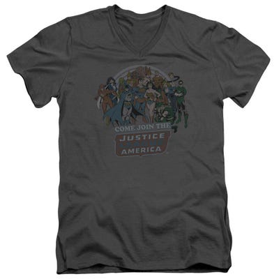 Join The Justice League V-Neck T-Shirt