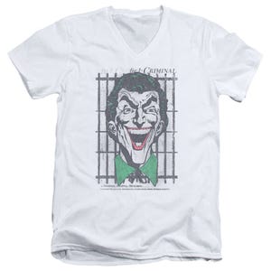 Joker Criminal Face V-Neck T-Shirt