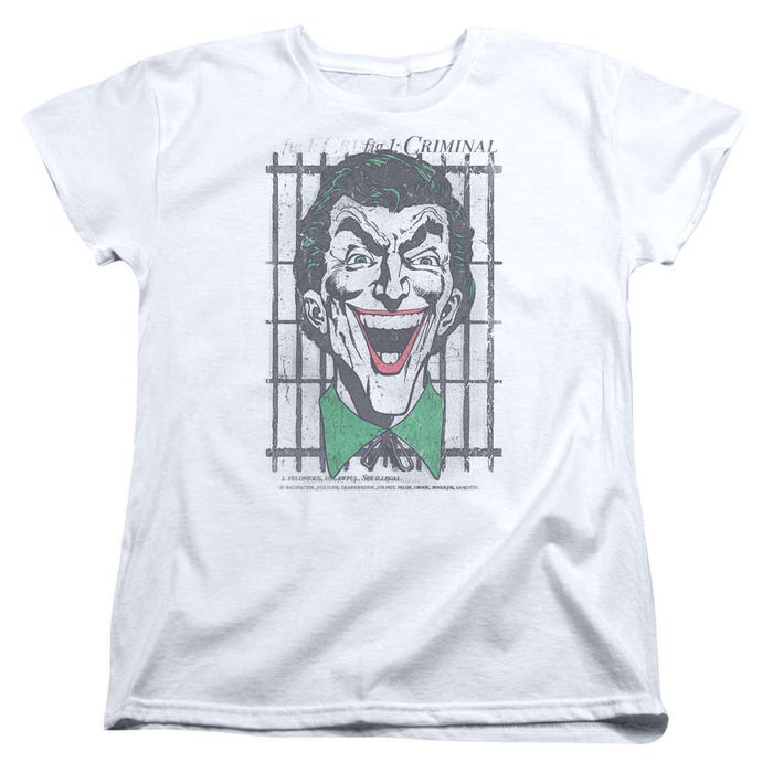Joker Criminal Face Womens T-Shirt