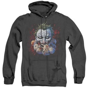 Joker Doll Heads Adult Heather Hoodie