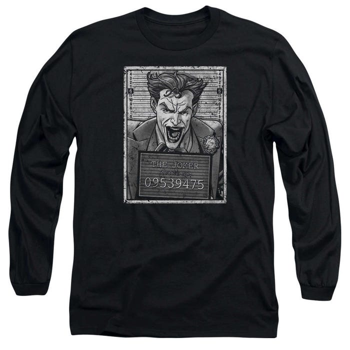 Joker Inmate Mugshot Long Sleeve Shirt