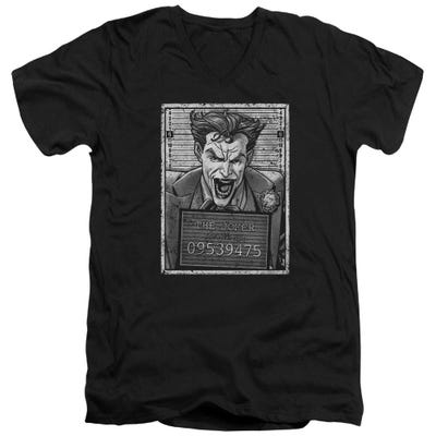 Joker Inmate Mugshot V-Neck T-Shirt